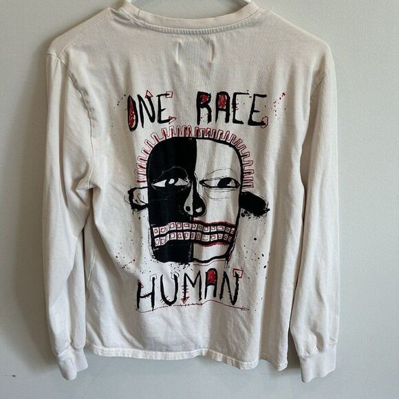 CHNGE Women's Oversized Long Sleeve Size S Climate Neutral Equality Off-White - Picture 2 of 10